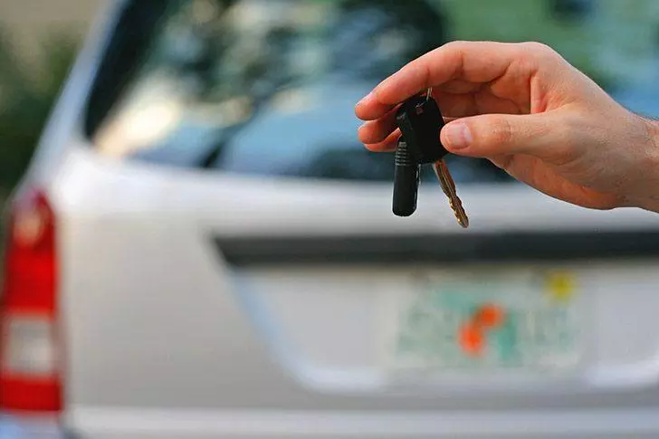 Holding keys for car