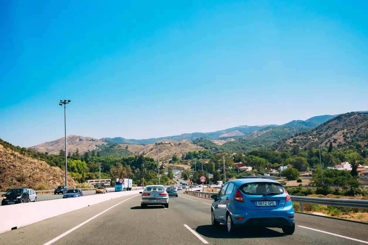Car driving through spain