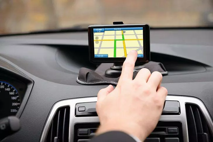 Man using satnav