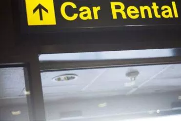 Rental desk at the airport